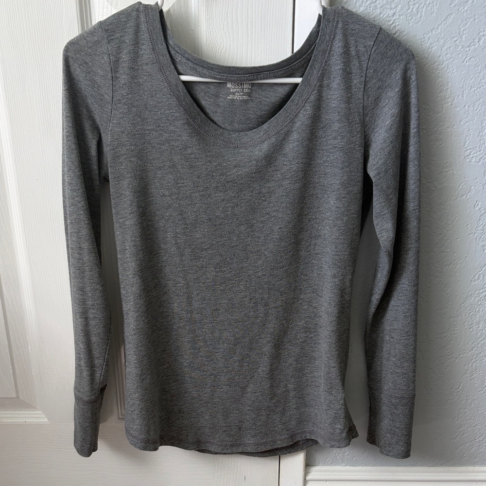 Mossimo Supply Co. Charcoal Long Sleeve Tee